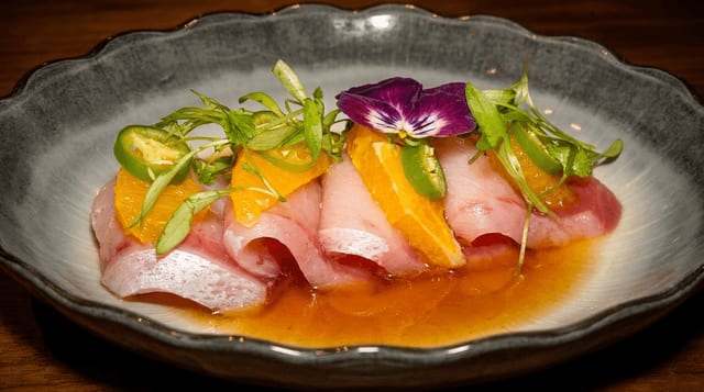 Hamachi Crudo.