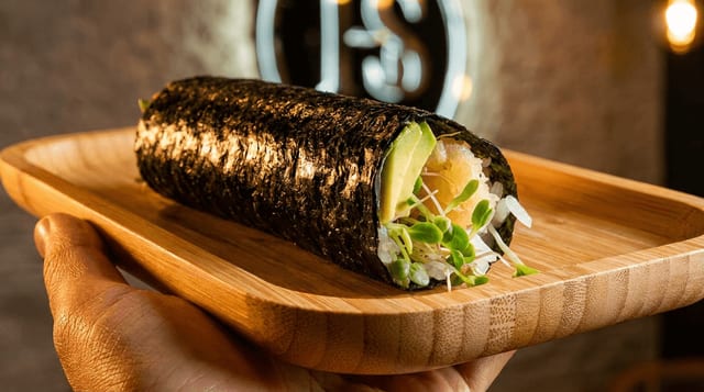 Shrimp Tempura Handroll.